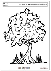 Ağaç boyama sayfaları 